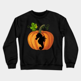 Seahorse in pumpkin Crewneck Sweatshirt